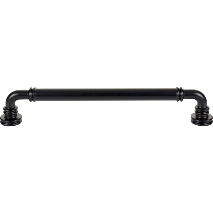Top Knobs TK3147BLK Cranford 12" Center to Center Appliance Pull Flat Black - KnobDepot