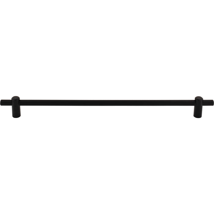 Top Knobs TK3257BLK Dempsey 12" Center to Center Bar Pull Flat Black - KnobDepot