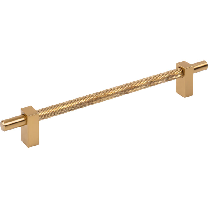 Jeffrey Alexander 598-192SBZ Larkin 3 Knurled Center 192 mm Center-to-Center Bar Pull Satin Bronze