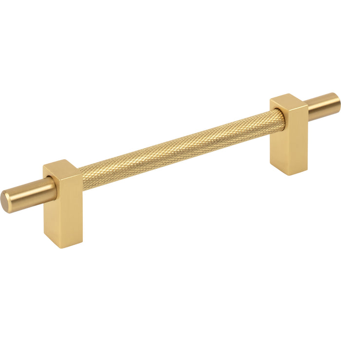 Jeffrey Alexander 598-128BG Larkin 3 Knurled Center 128 mm Center-to-Center Bar Pull Brushed Gold