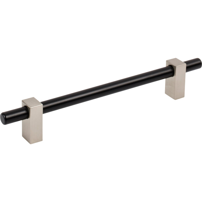 Jeffrey Alexander 478-160MBSN Larkin 2 160 mm Center-to-Center Bar Pull Matte Black w/Satin Nickel