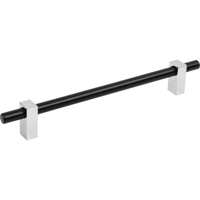Jeffrey Alexander 478-192MBPC Larkin 2 192 mm Center-to-Center Bar Pull Matte Black w/Polished Chrome