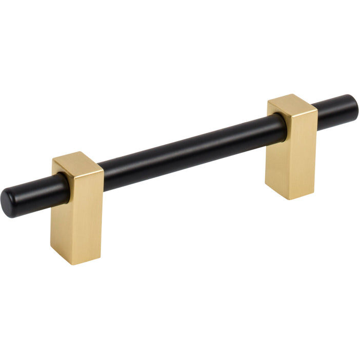 Jeffrey Alexander 478-96MBBG Larkin 2 96 mm Center-to-Center Bar Pull Matte Black w/Brushed Gold