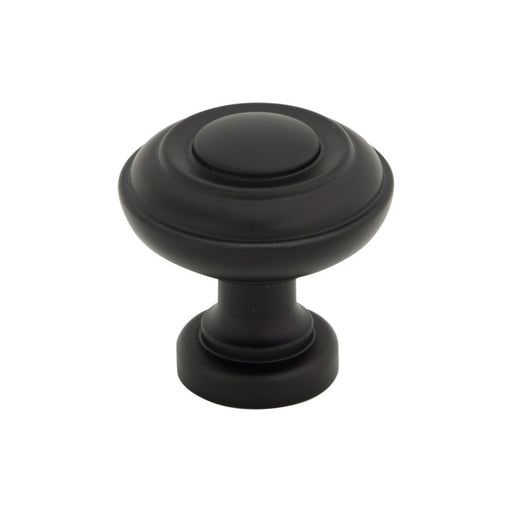 Top Knobs TK3070BLK Ulster 1 1/4" Diameter Mushroom Knob Flat Black - KnobDepot