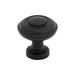Top Knobs TK3070BLK Ulster 1 1/4" Diameter Mushroom Knob Flat Black - KnobDepot
