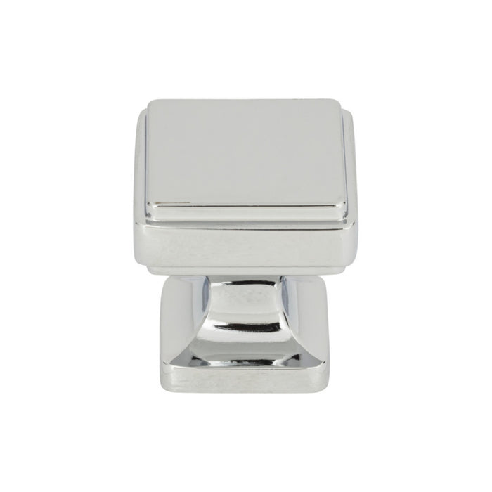 Atlas Homewares A200-CH Kate 1 1/8in Length Square Knob Polished Chrome