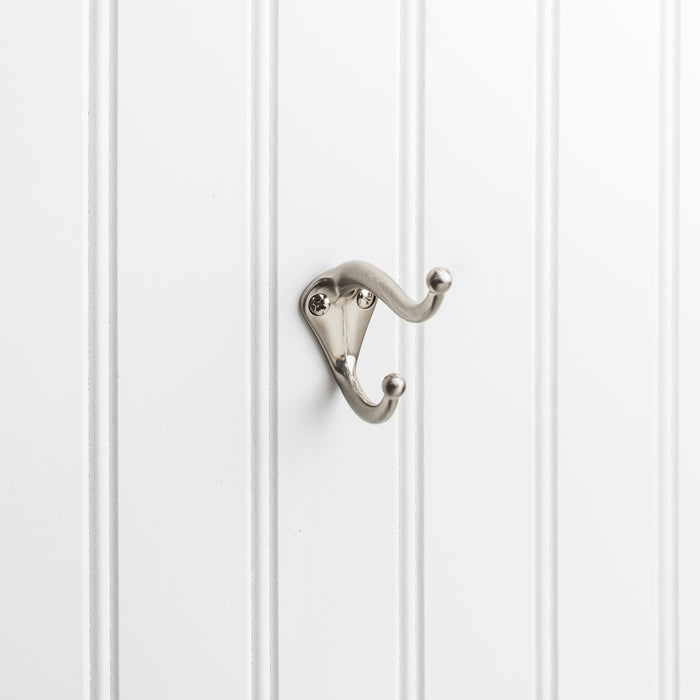 Elements YD10-231SN Wall Double Hook Satin Nickel