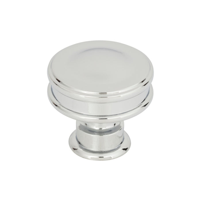 Atlas Homewares A100-CH Oskar 1 1/4in Diameter Round Knob Polished Chrome