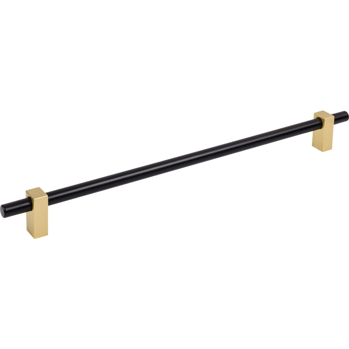 Jeffrey Alexander 478-305MBBG Larkin 2 305 mm Center-to-Center Bar Pull Matte Black w/Brushed Gold