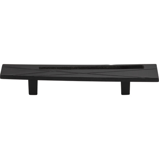 Atlas Homewares 253R-BL Modernist Right 3in (76mm) Center to Center Bar Pull Matte Black - KnobDepot