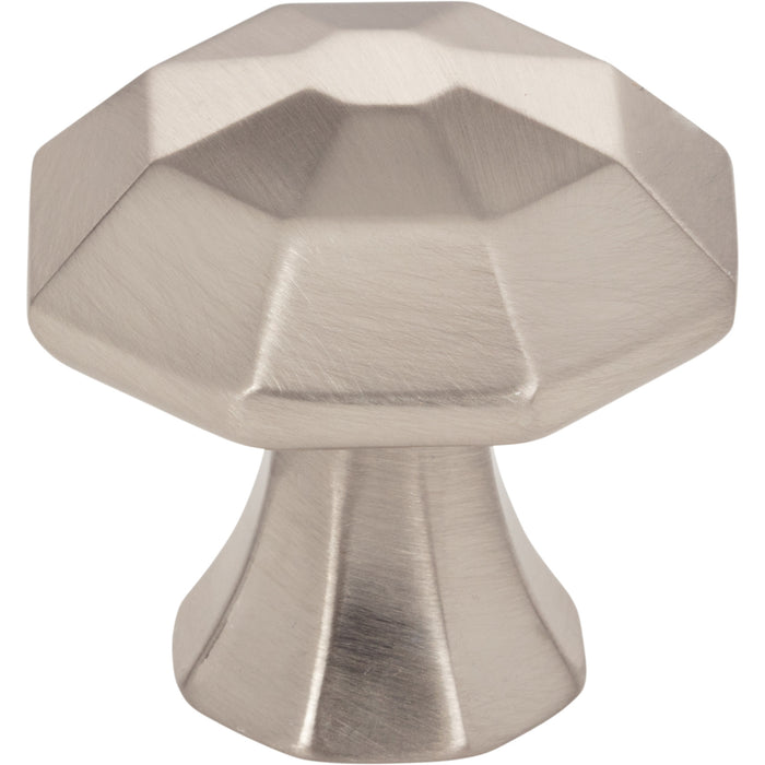 Jeffrey Alexander 678SN Wheeler 1-1/4" Length Geometric Knob Satin Nickel