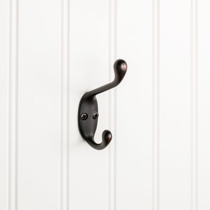 Elements YD40-337DBAC Wall Double Hook Brushed Oil Rubbed Bronze