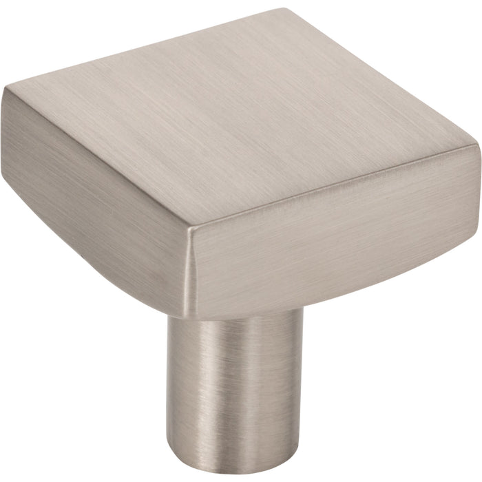 Jeffrey Alexander 845SN Dominique 1-1/8" Length Square Knob Satin Nickel