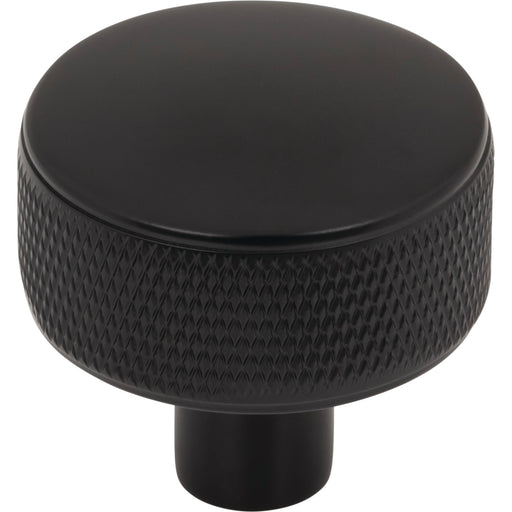 Top Knobs TK3230BLK Burnham 1 1/4" Length Round Knob Flat Black - KnobDepot