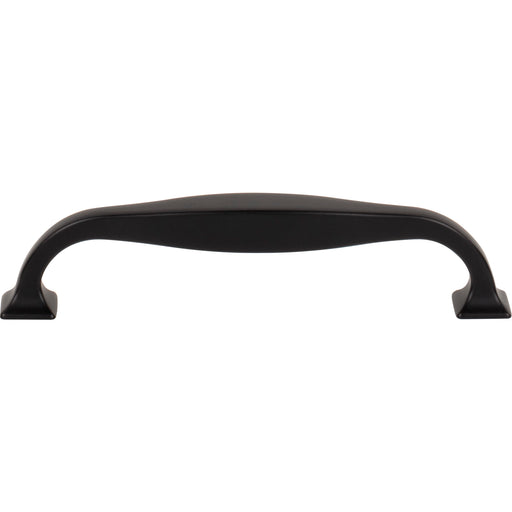 Top Knobs TK723BLK Contour 5 1/16" Center to Center Bar Pull Flat Black - KnobDepot