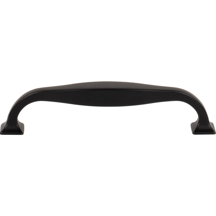 Top Knobs TK723BLK Contour 5 1/16" Center to Center Bar Pull Flat Black - KnobDepot