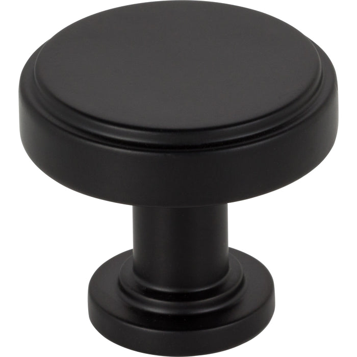 Jeffrey Alexander 171MB Richard 1-1/4" Diameter Round Knob Matte Black