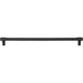 Top Knobs TK3117BLK Clarence 12" Center to Center Bar Pull Flat Black - KnobDepot