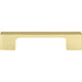 Atlas Homewares A836-FG Thin Square 3 3/4in (95mm) Center to Center Bar Pull French Gold - KnobDepot