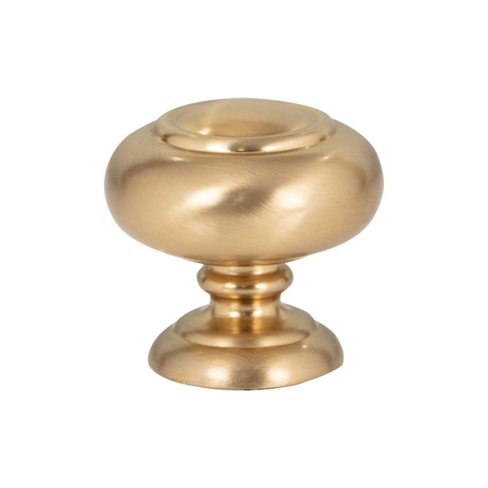 Atlas Homewares A610-WB Victoria 1 1/4in Length Mushroom Knob Warm Brass