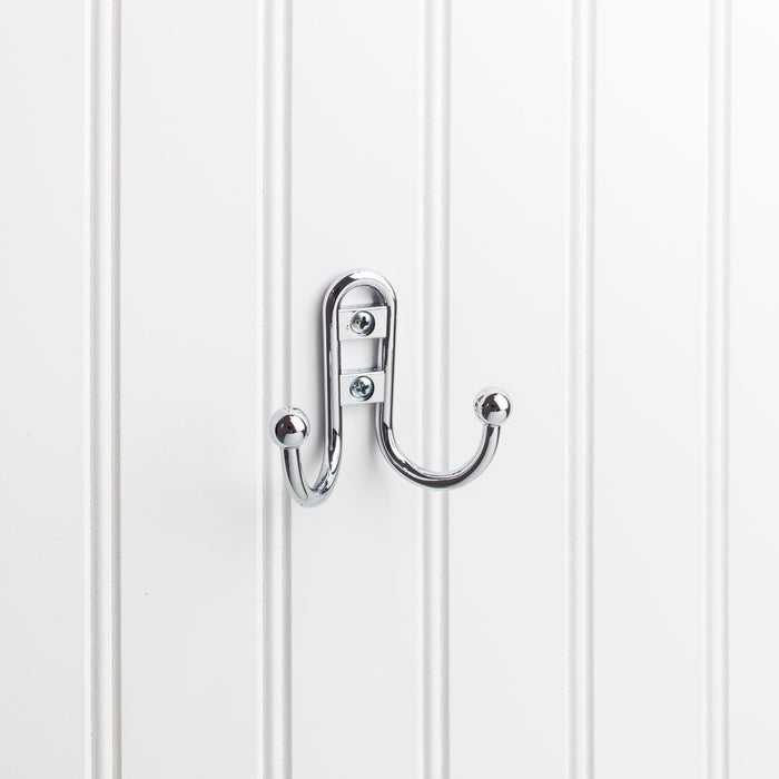 Elements YD25-256PC Wall Double Hook Polished Chrome