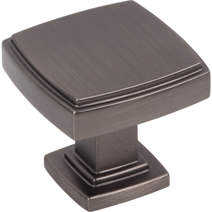 Jeffrey Alexander 141BNBDL Renzo 1-1/4" Diameter Square Knob Brushed Pewter