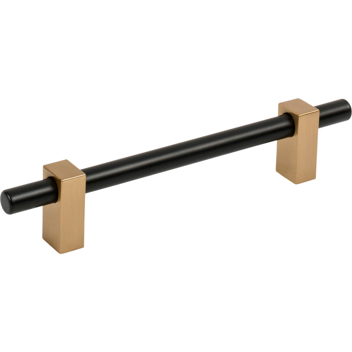 Jeffrey Alexander 478-128MBSBZ Larkin 2 128 mm Center-to-Center Bar Pull Matte Black w/Satin Bronze
