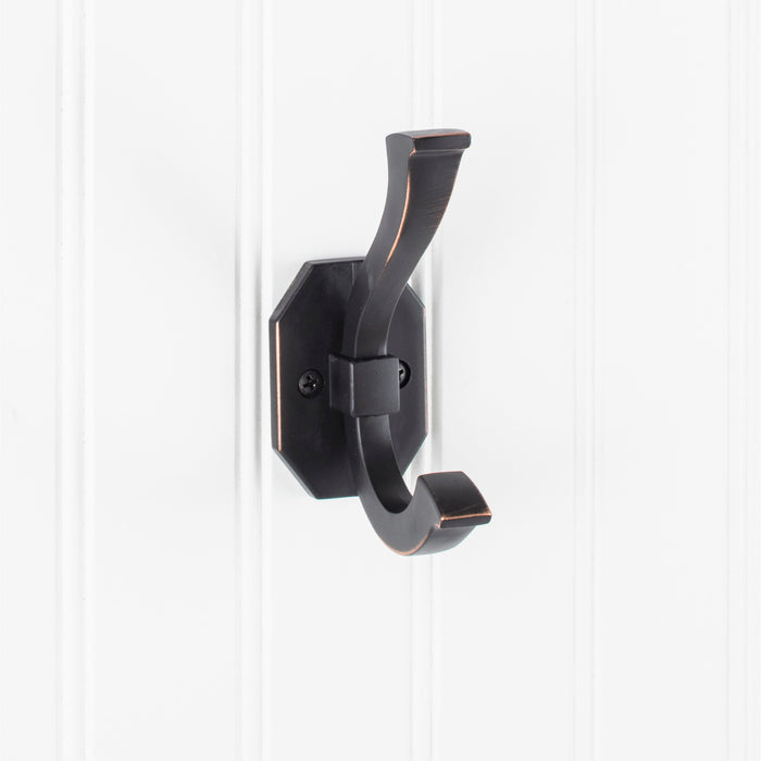 Elements YD45-431DBAC Wall Double Hook Brushed Oil Rubbed Bronze
