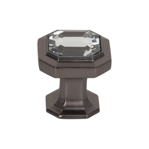 Top Knobs TK390AG Crystal Emerald 1 1/8" Length Geometric Knob Ash Gray - KnobDepot