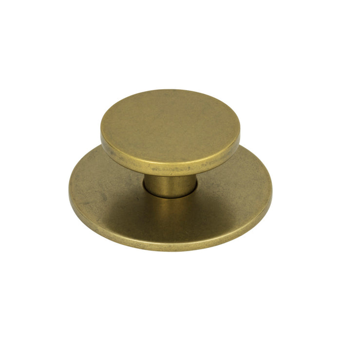 Atlas Homewares A601-UB Dot 2in Diameter Round Knob Vintage Brass