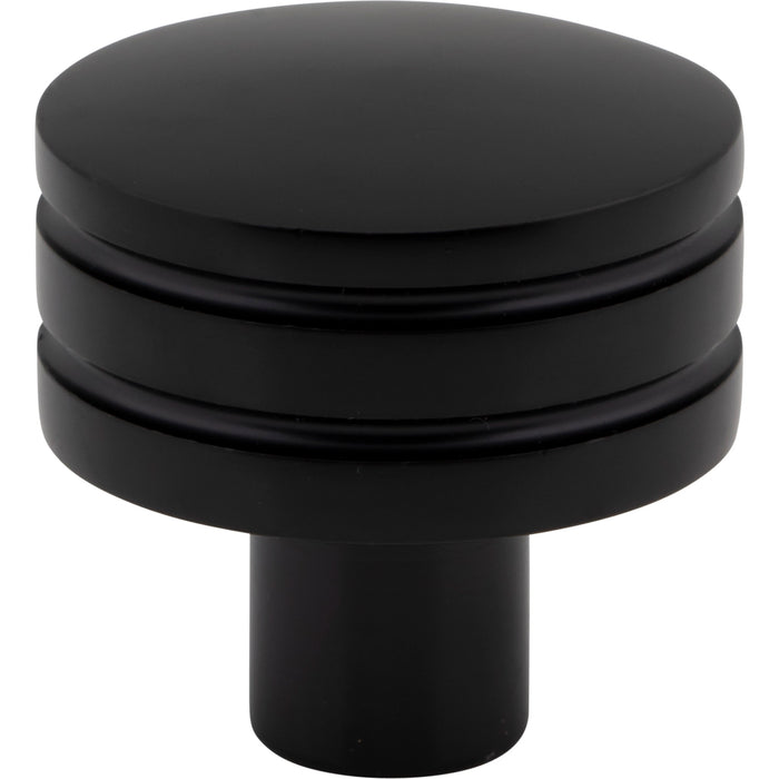 Atlas Homewares A950-BL Griffith 1 1/4in Diameter Round Knob Matte Black