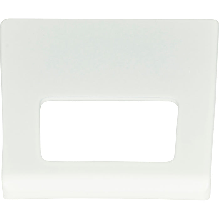 Atlas Homewares 362-WG Edge Pulls Mid Century 1 1/4in (32mm) Center to Center Finger Pull High White Gloss - KnobDepot