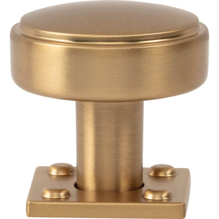 Atlas Homewares A540-WB Benning 1 1/4in Diameter Round Knob Warm Brass