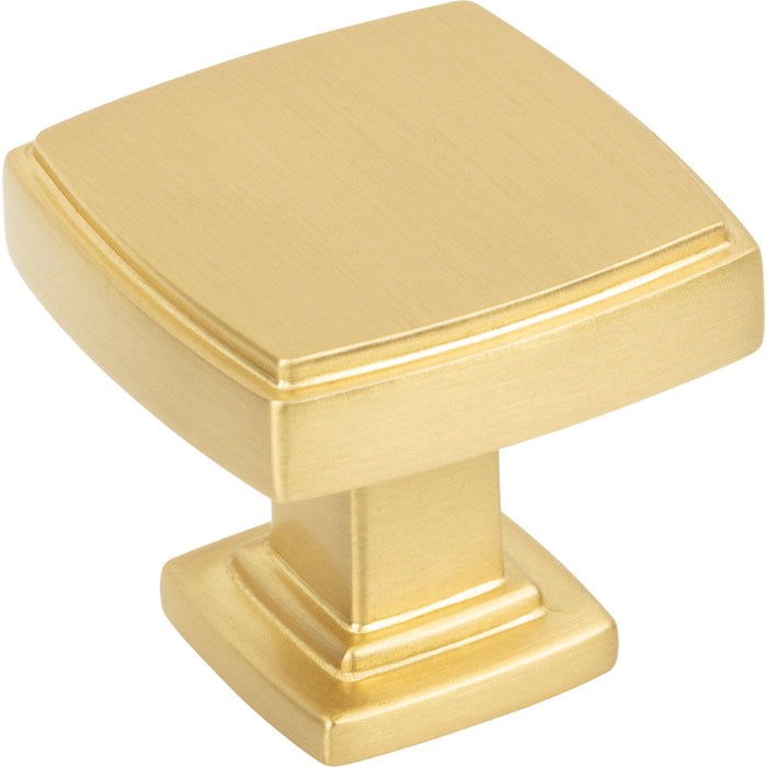 Jeffrey Alexander 141BG Renzo 1-1/4" Diameter Square Knob Brushed Gold