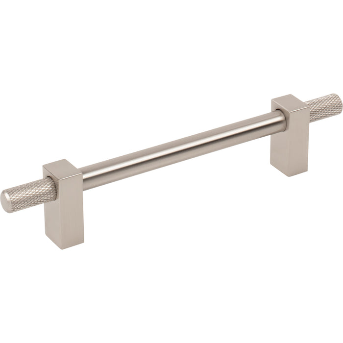 Jeffrey Alexander 698-128SN Larkin 4 Knurled Ends 128 mm Center-to-Center Bar Pull Satin Nickel