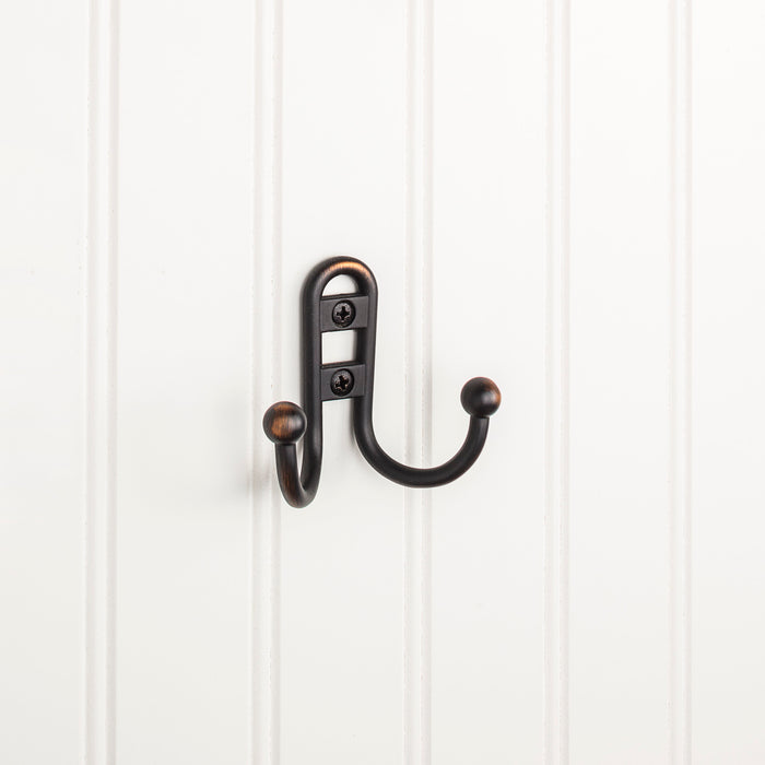 Elements YD25-256DBAC Wall Double Hook Brushed Oil Rubbed Bronze