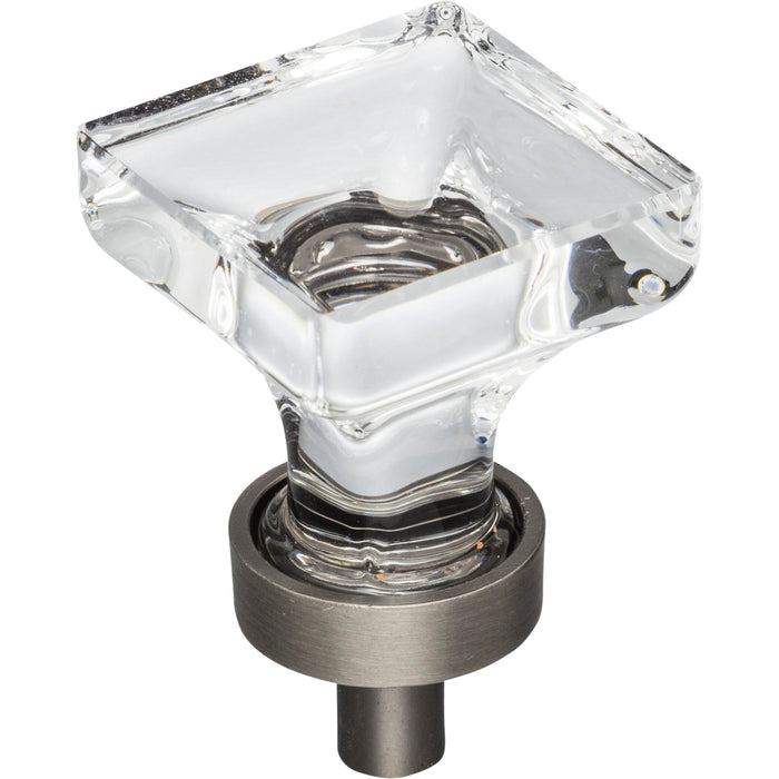 Jeffrey Alexander G140BNBDL Harlow 1" Length Square Knob Brushed Pewter