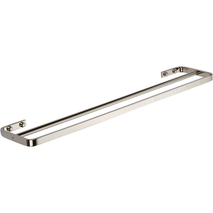 Atlas Homewares SODTB600-PN Solange Double 23 1/2in Wall Mounted Towel Bar Polished Nickel