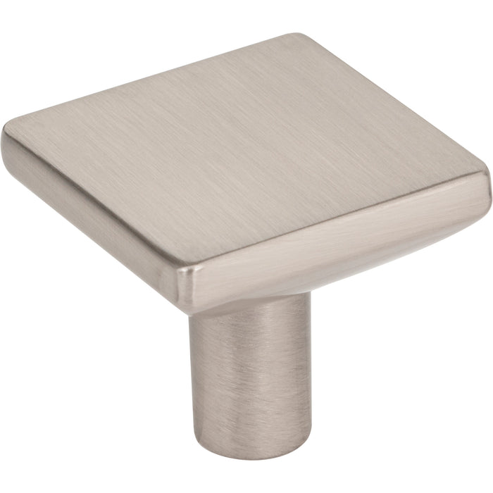 Elements 827SN Walker 1 1-1/4" Length Square Knob Satin Nickel