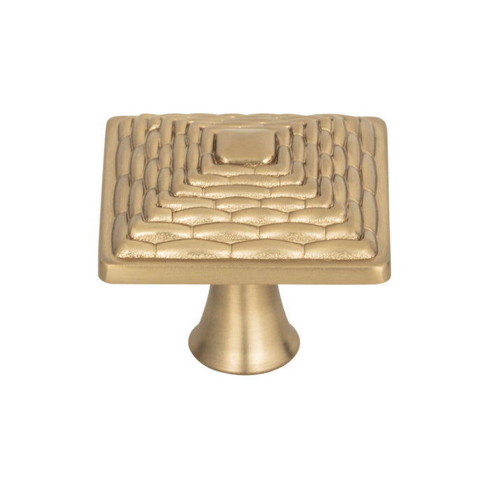 Atlas Homewares 237-CM Mandalay 1 1/4in Length Square Knob Champagne