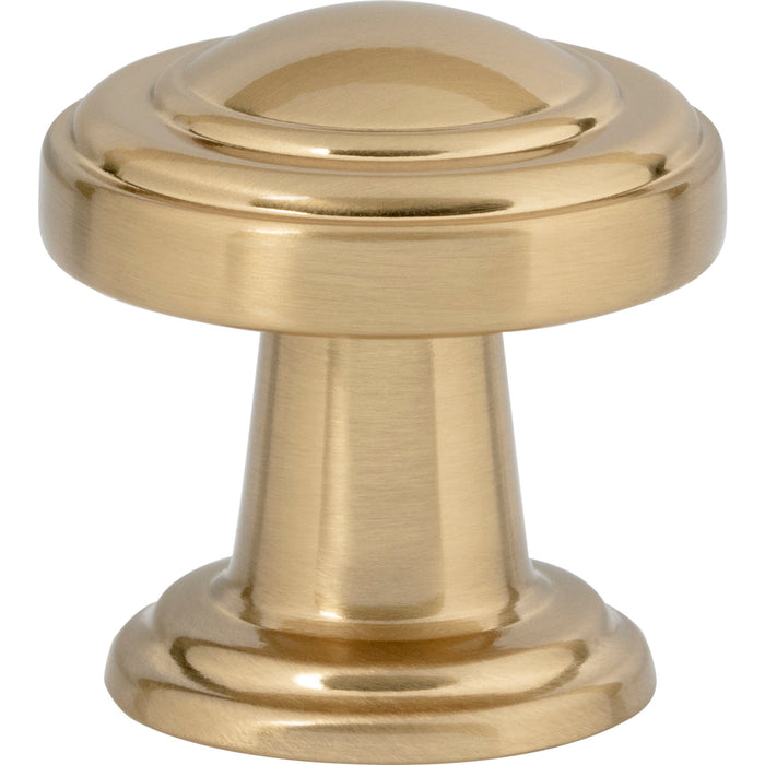 Atlas Homewares 313-WB Bronte 1 1/8in Diameter Round Knob Warm Brass