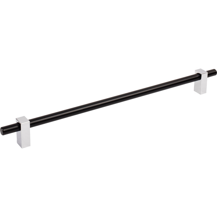 Jeffrey Alexander 478-305MBPC Larkin 2 305 mm Center-to-Center Bar Pull Matte Black w/Polished Chrome