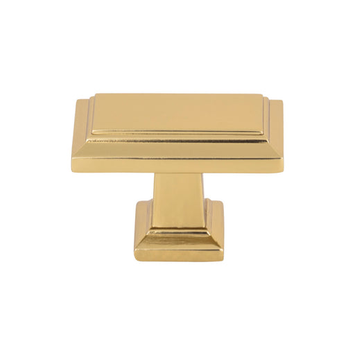 Atlas Homewares 290-FG Sutton Place 1 7/16in (37mm) Length Rectangle Knob French Gold - KnobDepot