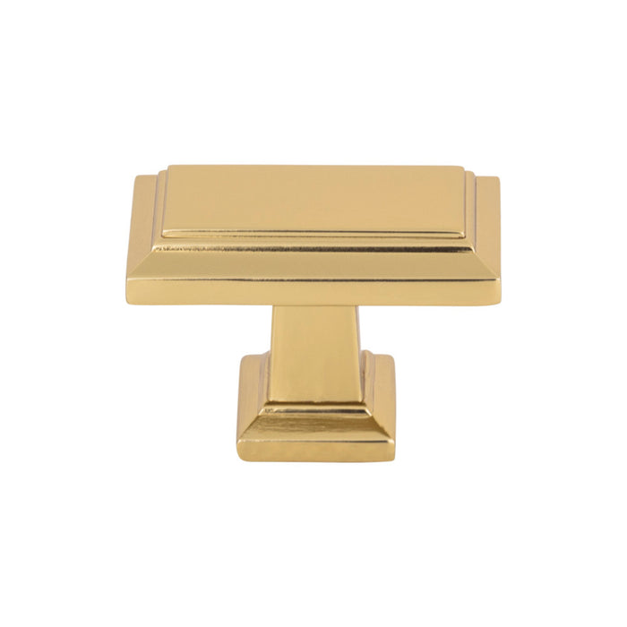 Atlas Homewares 290-FG Sutton Place 1 7/16in (37mm) Length Rectangle Knob French Gold - KnobDepot