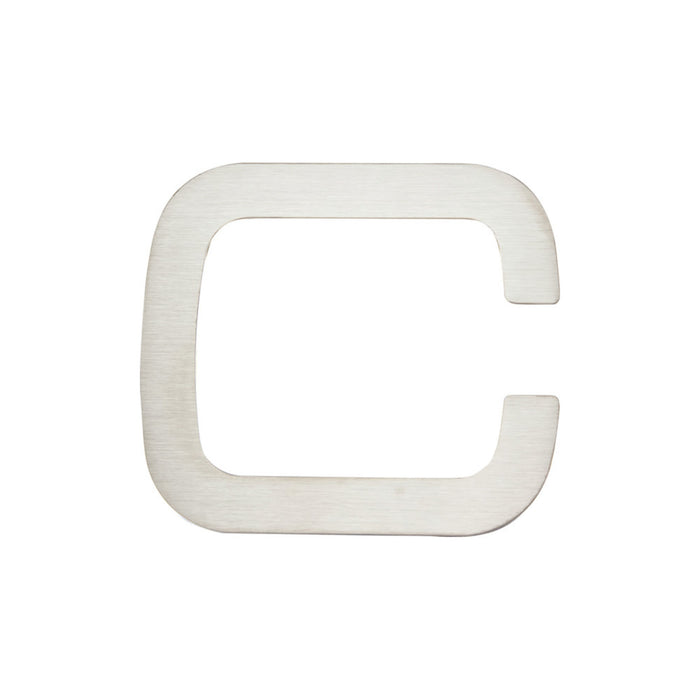 Atlas Homewares PGNC-SS Paragon 4in (102mm) H Surface Mount House Letter Stainless Steel - KnobDepot