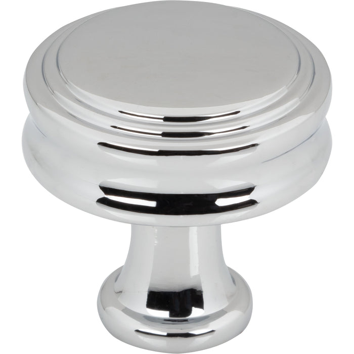 Top Knobs TK3190PC Coddington 1 1/4" Length Round Knob Polished Chrome - KnobDepot