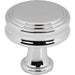 Top Knobs TK3190PC Coddington 1 1/4" Length Round Knob Polished Chrome - KnobDepot