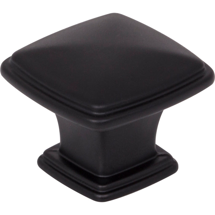 Jeffrey Alexander 1091MB Milan 1 1-1/4" Length Square Knob Matte Black
