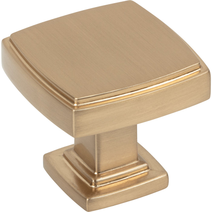 Jeffrey Alexander 141SBZ Renzo 1-1/4" Diameter Square Knob Satin Bronze
