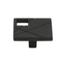 Atlas Homewares 251L-BL Modernist Left 1 1/2in (38mm) Length Square Knob Matte Black - KnobDepot